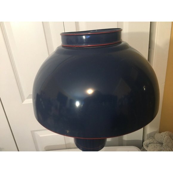 Vintage Underwriters Laboratories‎ Blue and Red Portable Toleware Lamp 25… - Picture 2 of 6